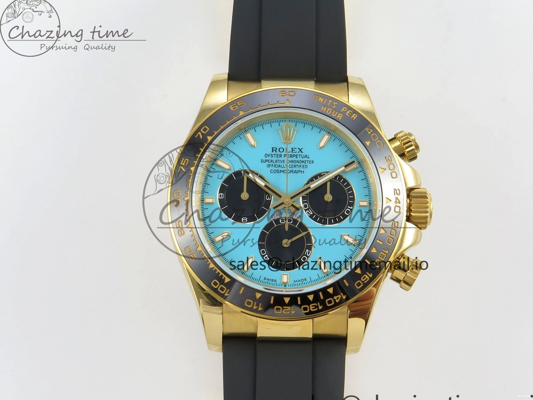 MiroTime 0315 Daytona 126518 Gain Weight SWF 1:1 Best Edition Tiffany Turquoise Blue Dial Sticks Markers on Oysterflex Strap SH Sleek 150